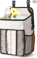 Maliton Hanging Diaper Organizer - Caddy for Changing Table, Crib, Pack n' Play - Stacker Holds 52+ Diapers - Nursery Organiz