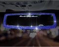 Bling Rhinestone Car Rear View Mirror with Crystal Diamonds Bling Car Accessories for Women-(Blue-1)