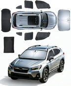 Sun Shades for Subaru CrossTrek 2018-2023 Windshield Sunshade Accessories Full Window Shades for CrossTrek Front Rear Side Window Covers with Inserts Sun Visor Blocker Privacy Car Keep Car Cool 8 PCS