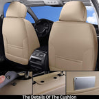 Coverado Universal Seat Covers Full Set, 5 Seats Universal Seat Covers for Cars, Waterproof NAPPA Leather Car Seat Covers wit
