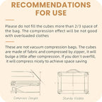 Compression Packing Cubes for Travel, Lightweight Vacation Travel Essentials, Travel Accessories for Suitcase Organizer Bags 