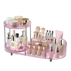 360 Rotating Vanity Makeup Organizer, 2 Small Trays & 5 Compartments for Cosmetics, Skincare, Perfume, Lipstick & Make up Bru