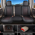 Coverado Dodge Ram Seat Covers Full Set, Waterproof Truck Car Seat Cover Protectors Custom Fit for 2002-2025 Dodge RAM 1500 2