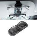 Double Clip Sunglasses Holder for Car Visor with Carbon Fiber Pattern,Magnetic PU Leather Auto Visor Sunglass Clip,Vehicle Visor Organizer,Hanging Eyeglasses Clip