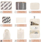 8 Set Compression Packing Cubes for Travel Essentials,Suitcase Organizer Bags, Carry-On Luggage Accessories with Laundry & To