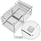 Readaeer Makeup Cosmetic Organizer Storage Drawers Display Boxes Case with 12 Drawers(Clear)