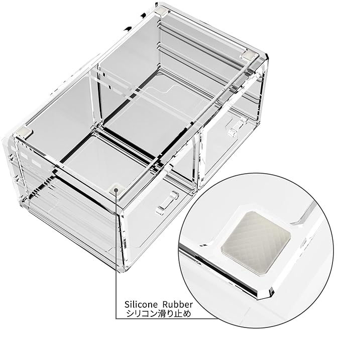 Readaeer Makeup Cosmetic Organizer Storage Drawers Display Boxes Case with 12 Drawers(Clear)