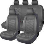 CAROMOP Faux Leather Car Seat Covers Full Set,Luxury and Comfortable Covers for Cars,Split Bench Compatible Car Interior Cove
