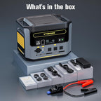 VTOMAN FlashSpeed 1000 Portable Power Station with Jumper Cables, 828Wh LiFePO4 Solar Generator & Car Jump Starter, 1H Fast Charging, 2000W Peak for Home Backup, Camping, Roadside Emergencies