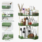 Webetop Corner Bathroom Counter Organizer, Bathroom Makeup Countertop Organizer, Corner Storage Organizers for Vanity, Bathro