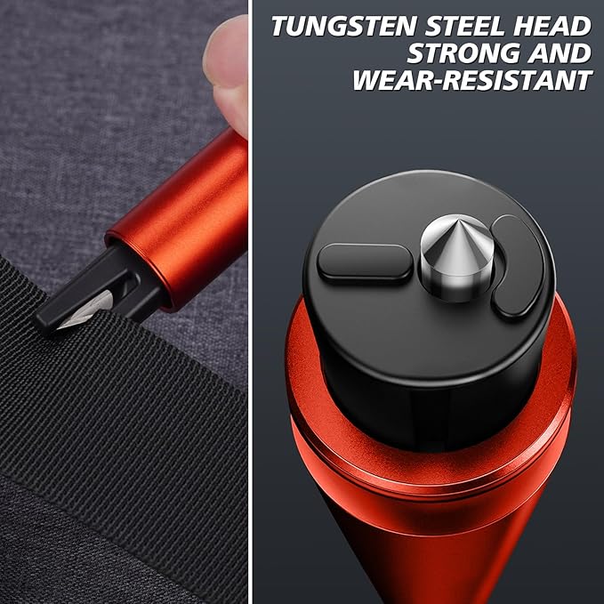 2 Pack Car Window Breaker Seatbelt Cutter Tool Car Seat Belt Cutter and Glass Breaker Safety Hammer Punch Escape Emergency To