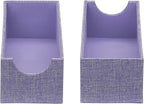 Household Essentials 2-Pack of Drawer Organizers, Sturdy Chipboard With Soft Polyester Cover, Handy and Fashionable Organizat