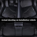 Floor Mats for 2007-2013 Chevy Silverado & GMC Sierra 1500 Crew Cab 2007-2014 2500/3500 HD TPE All Weather Full Cover Protection,Front & 2nd Row