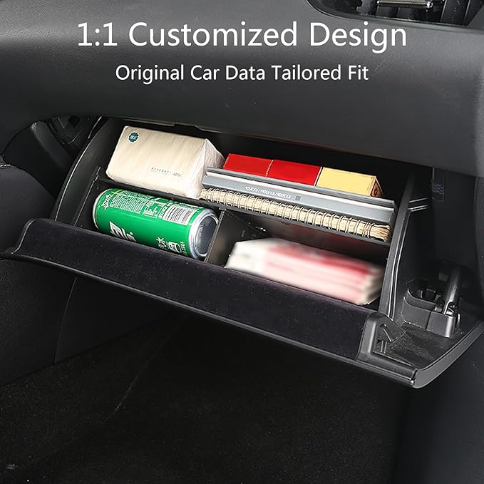 Center Console Glove Compartment Storage Divider for 2022-2025 NX&2023-2025 RX,ABS Glove Box Organizer Compatible with NX RX Accessories,Center Console Organizer for RX NX