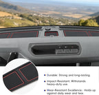 auovo Dash Cover Tray Compatible with Ford Bronco Accessories 2024 2025 2026 Bronco Anti-Slip Silicone Car Dashboard Compartm