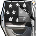 Car Window Shades, 2 Packs Magnetic Car Sun Shades for Baby, 2 Layers for Blackout/See Through Options Stars Pattern Side Window Curtain for Kids Heat/UV Blocker