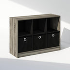 Furinno Cubic Closet Organizers and Storage, 6-Cube Closet Organizer with Bins, Open Shelf Storage, for Wardrobe, Bedroom, Li