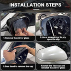 Mirror Cover Cap Compatible with Honda CR-V 2017-2022/ HRV 2016-2022, Door Side Rearview Mirror Guard Cover Trim with Turn Signal Cut-Outs, NH-603P White Diamond Pearl