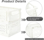 2 Pack Mini Foldable Small Plastic Baskets for Organizing and Storage，Collapsible Storage Crates,Mini Bins for Home Kitchen B