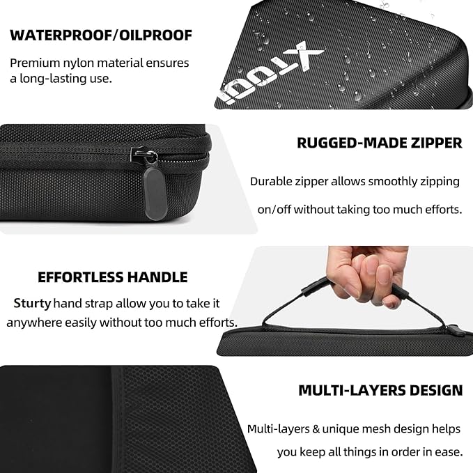 XTOOL Carrying Case for OBD2 Scanner Diagnostic Tool, Waterproof Car Scanner Tool Protective Bag Compatible with D5, D5S, D6,
