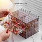 YUFONG Earring Storage Box Organizer, Acrylic Jewelry Storage Box Holder 5 Drawers Transparent Jewelry Display Stand with 120