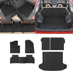 Floor Mats Compatible with 2023 2024 2025 2026 Kia Sportage Cargo Mat Cargo Liner TPE All Weather Back Seat Cover Protector 2025 Sportage Accessories (Trunk Mat+Backrest Mats+Floor Mats)