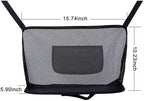 TWAYFEL Car Net Pocket Handbag Holder, Seat Back Organizer Mesh Large Capacity Bag, Driver Storage Netting Pouch for Purse Between Two Seat, Barrier of Backseat Pet Kids (Black, Upgrade)