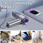 Car Vacuum Portable Cordless 20000PA High Power 4-in-1 Compressed Air Duster & Air Blower & Pump Hand Held Vacuum with Brushl