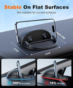 Beeasy Car Phone Holder, Universal Dashboard Car Phone Holder, Non-Slip Silicone Car Phone Holder for iPhone 17 16 15 14 13 12 Pro Max/Samsung/Huawei/Xiaomi/Redmi/Smartphone