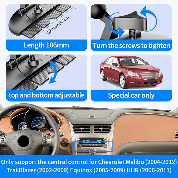 Car Phone Mount Holder For Chevy Chevrolet Express 2000-2025，Malibu 2004-2012，TrailBlazer 2002-2009，Equinox 2005-2009，HHR 2006-2011 Auto Accessories Bracket Interior CD Slot Mount Mobile Cell case