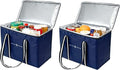 Insulated Reusable Grocery Bag - Zippered Cooler Tote Extra Large Thermal Shopping Bag for Groceries Frozen or Hot Food