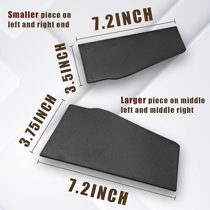 Muslogy for 2023-2026 Colorado & Canyon Tailgate Organizer Storage Divider 4PCS Black ABS Material Compatible with Chevy Colorado/GMC Canyon StowFlex Tailgate Accessories 2023 2024 2025 2026
