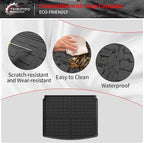 Floor Mats Compatible with 2017-2025 2026 Jeep Compass Trunk Mat Cargo Liner Cargo Mat TPE All Weather Back Seat Cover Protector 2024 Compass Accessories (Trunk Mat+Backrest Mats+Floor Mats)