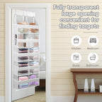 Ridering Over the Door Organizer 5 Tiers,Extra Large Behind Door Storage of 10 Compartments for Toys Clothes Diaper Organizer