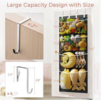 Criusia Over the Door Hanging Organizer, Extra-Large Door Storage Organizer with 4 Deep Mesh Pockets, Space-Saving Hanging St