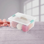 Sterilite 4-Pack Clip Box, Stackable Clear Plastic Bins with Latching Lids, Deep - Writing, Arts or Crafts Supplies Storage C