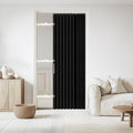 Jilron Accordian Door Curtain, 100% Blackout Folding Magnetic Doorway Curtains,Linen Style Closet Doors,for Room Divider,Priv