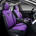 FLORICH Leather Seat Covers for Car Waterproof Front Seat Covers 2 Pack Purple Car Seat Cover Universal Driver Seat Protector