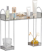 YCIA&DONE Bathroom Countertop Organizer Over The Faucet, Narrow Counter Organizers Above Sink, Table Mounted Faucet Over Sink