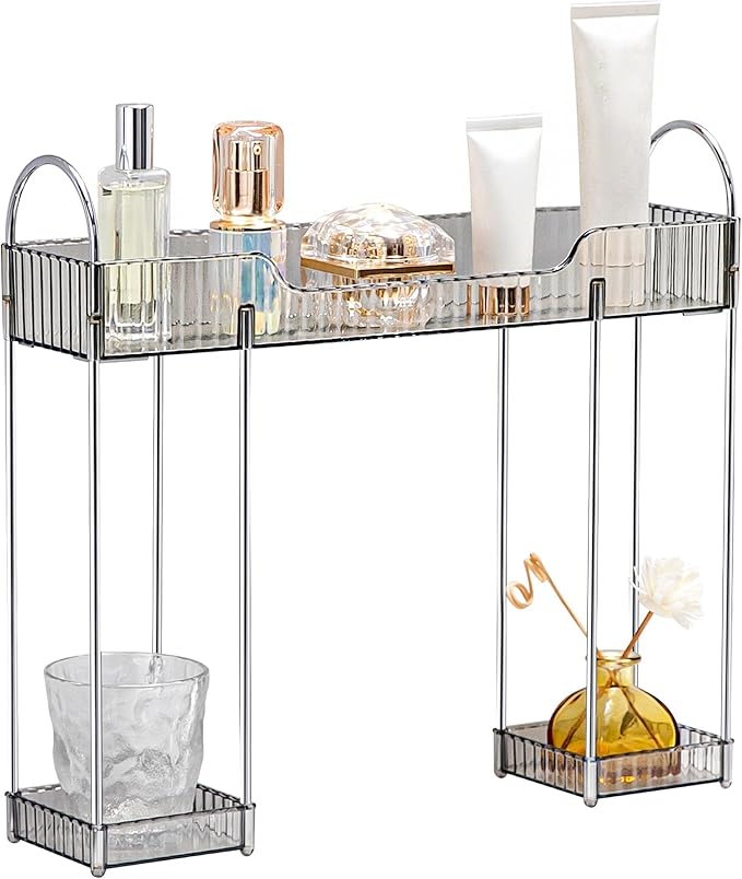 YCIA&DONE Bathroom Countertop Organizer Over The Faucet, Narrow Counter Organizers Above Sink, Table Mounted Faucet Over Sink