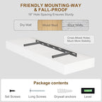 Fun Memories Floating Shelves for Wall, 24Inch Floating Shelves Set of 2, Hanging Shelf with Invisible Brackets, Wood Shelves