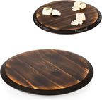 PICNIC TIME NFL Unisex NFL Lazy Susan Serving Tray, Wooden Turntable Round Charcuterie Board, Cheese Serving Platter