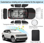 TINGLU Window Shades for Volkswagen VW Atlas 2018-2025 2026 Accessories Car Side Full Windows Rear Triangular Windshield Sun Shade Sun UV Rays Privacy Protection for Camping,Napping,and Relaxing 8PCS