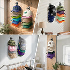 4 Pack Hat Organizer Hat Hook for Wall,Hold up to 40 Hats,Hat Holder with Strong Adhesive and Screws,Cap Holder Hat Hangers f