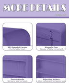 HGYZE Clear Display Case for Figures, 15.75" High, Wall Mounted Shelf with Magnetic Door, Hanging Display Case for Collectibl