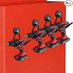 4 Pack Strong Garage Magnetic Hooks, Power Tool Organizer Rack, Heavy Duty Storage Utility Magnet Hooks for Power Drill,Garde