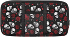 Skull Zippered Sun Visor Car Document Organizer with Adjustable Straps Car Visor Organizer with Pocket Storage and Picture Holder Easy Installation Universal Fit for Most Cars SUV