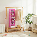 MAX Houser 6-Shelf Hanging Closet Organizer, Hanging Storage Shelves with 2 Sturdy Hooks Space-Saving for Bedroom, Foldable (