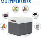Temary Cube Storage Bins 4Pack Foldable Cube Baskets for Clothes Shelf Storage Basket with Handles, Storage Box Fabric Storag