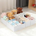 Drawer Organizer Clothes, 16 Pack Dresser Organizer Bins, Foldable Closet Organizers and Storage Fabric Dresser Bins, Shallow